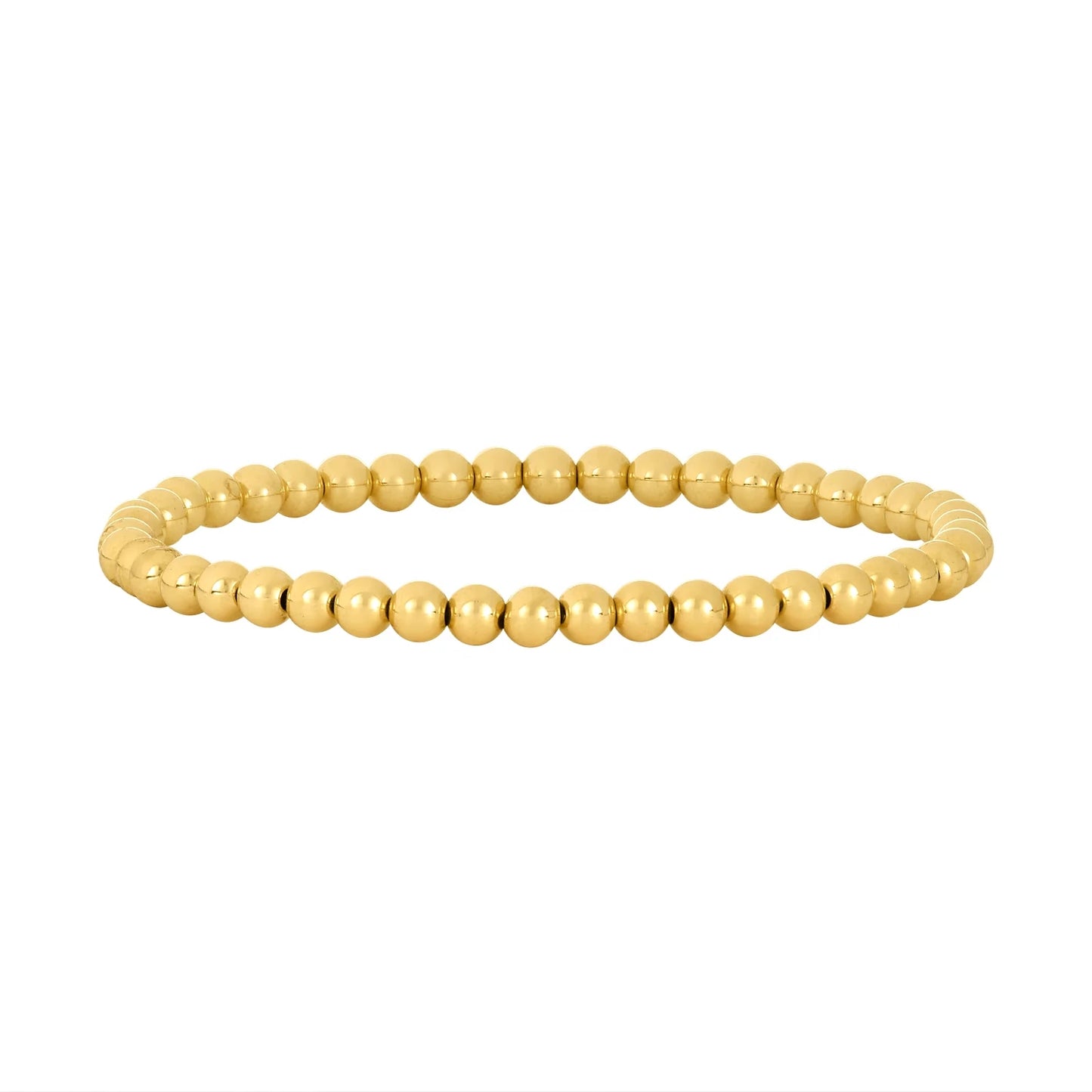 KKBEAD Gold Plated Beads Bracelet for Women Stretch Bracelets Copper Beads 18 image 3