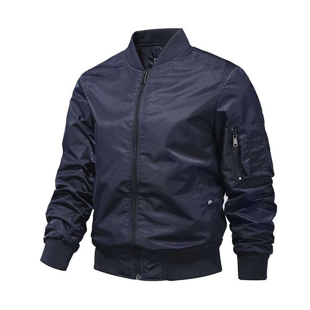 New Military Jackets Men Solid Color Bomber Jacket Spring Autumn New in Outerwe image 0