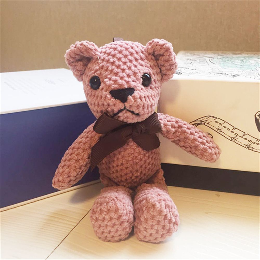 1pcs 15CM Bear Stuffed Plush Toys Baby Cute Dress Key Pendant Pendant Dolls Bi image 5
