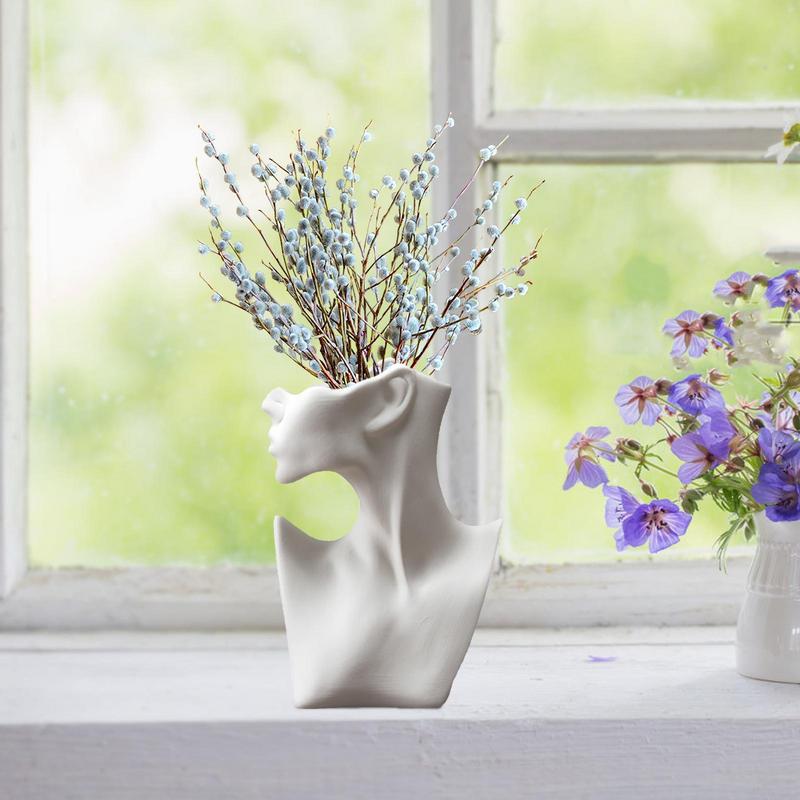 Ceramic Body Vase European Creative Ceramic Face Vase Modern Table Decorative F image 4