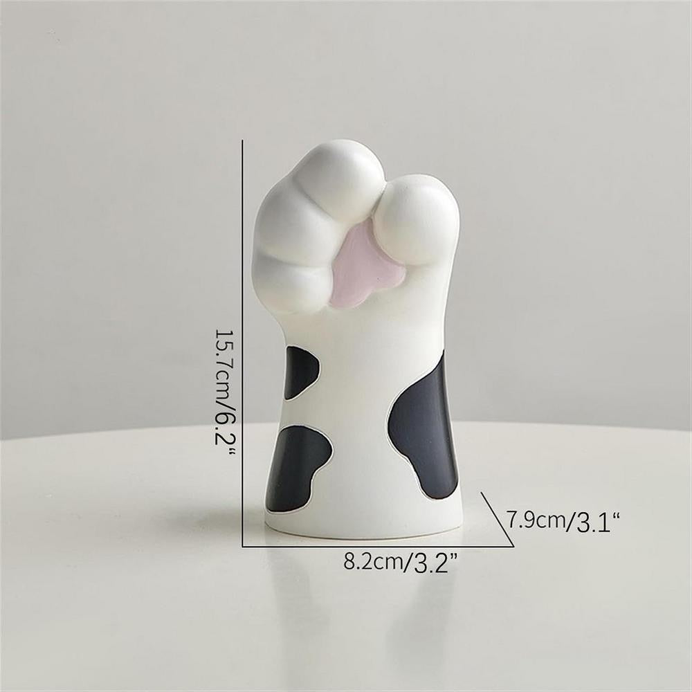 Cat Paw Vase Cute Cartoon Cat Claw Flower Vase Resin Craft Ornament Table Cente image 0