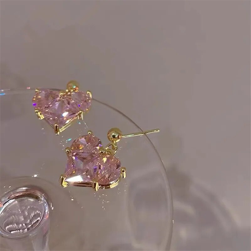 Zircon Wheat Tassel Pendant Gold Color U-shaped Earrings for Women 2023 New Fas image 8