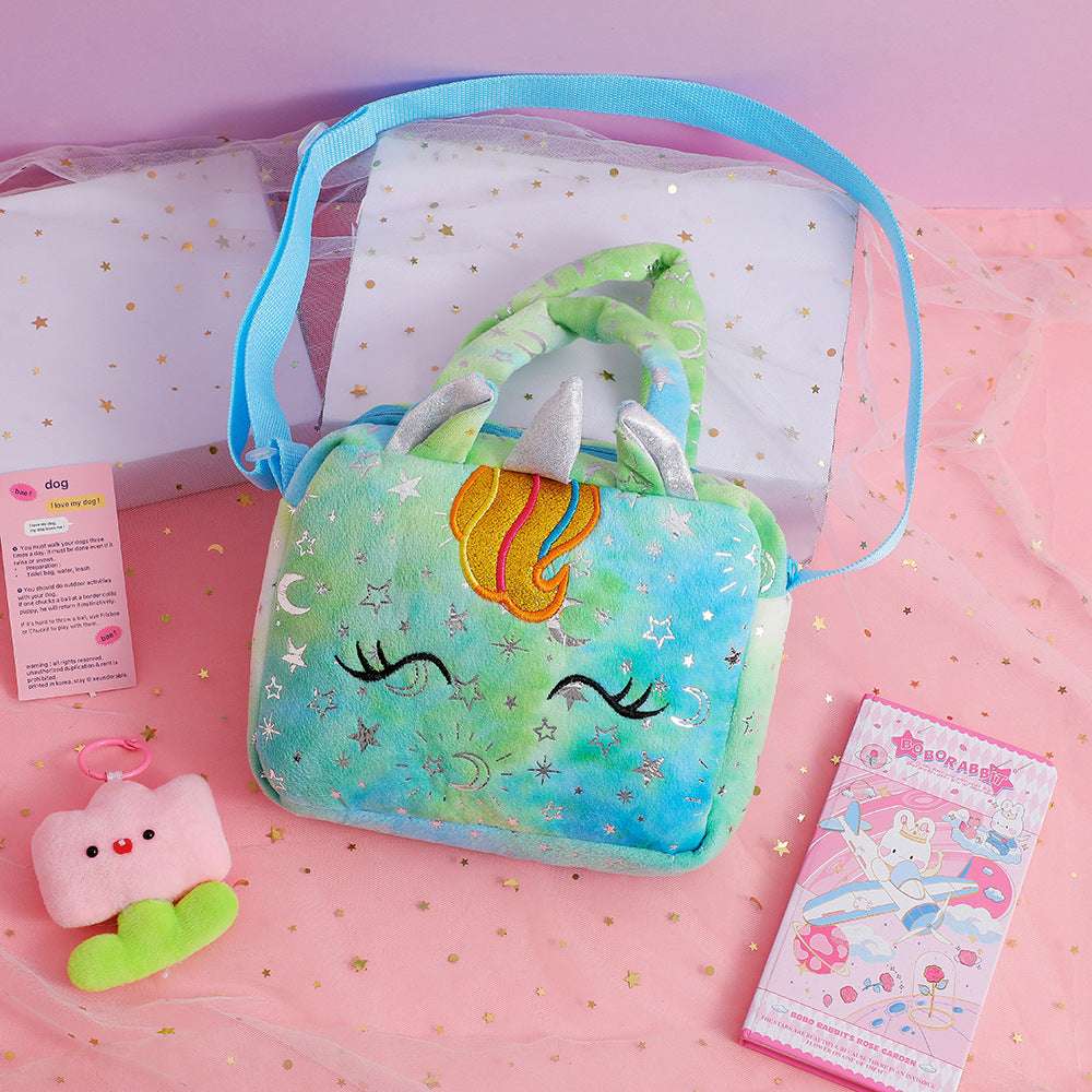 Sweet Unicorn Handbags For Girls Lovely Kids Crossbody Bag Children Gift Little image 7