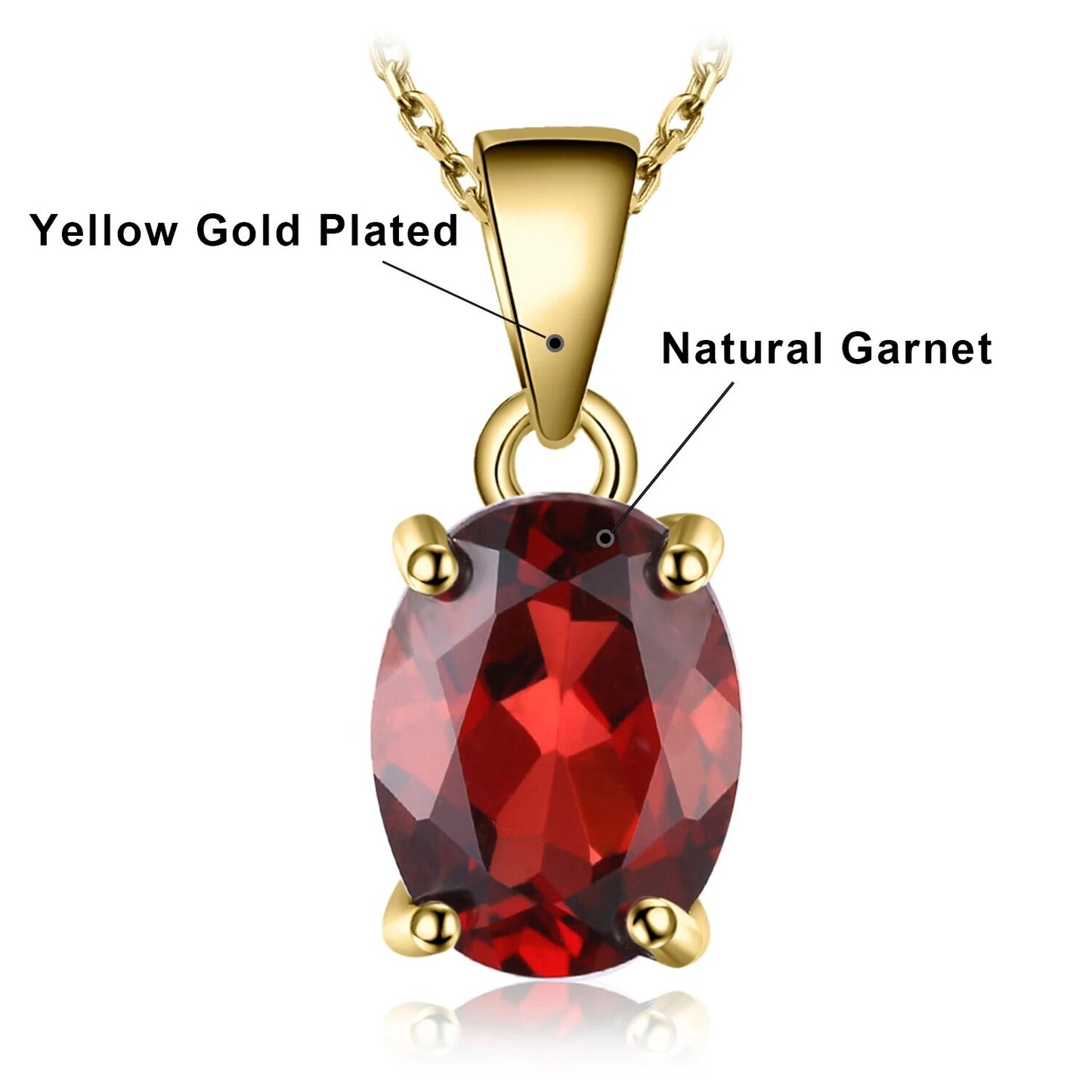 JewelryPalace Rose Gold Yellow Gold Plated Natural Amethyst Citrine Garnet Topa image 6