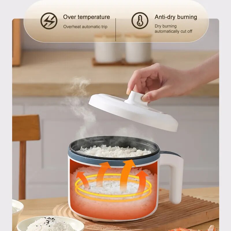 220V Electric Rice Cooker Single Double Layer Multi Cooker Non-Stick Hotpot Pan image 6