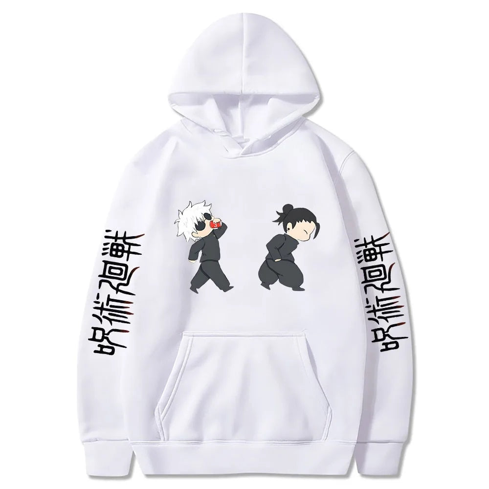 Jujutsu Kaisen Anime Hoodies Cartoon Satoru Gojo Cute Print Men Women Pullovers image 0