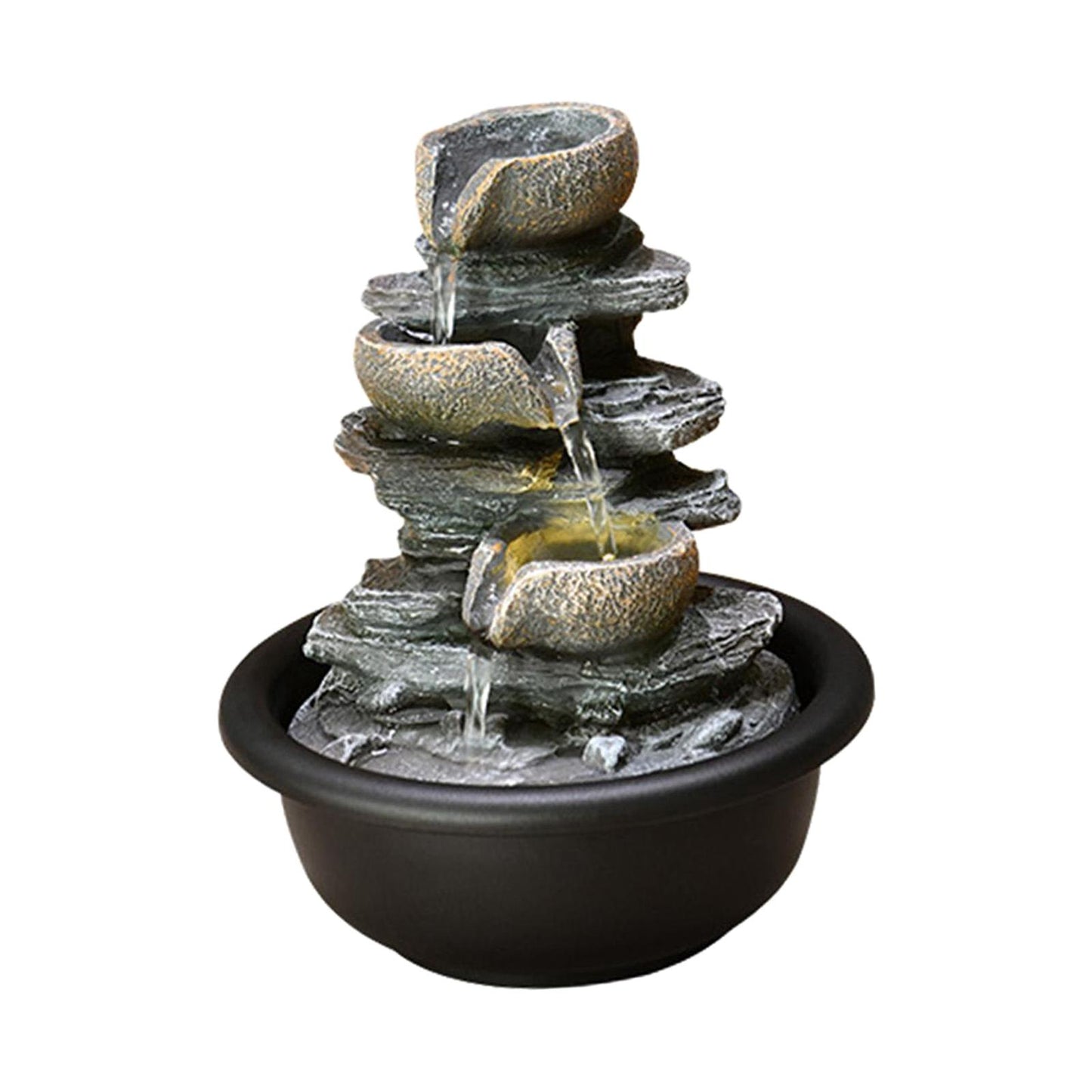 Tabletop Fountain Decor with Light Indoor Waterfall Fountains Mini Waterfall De image 6