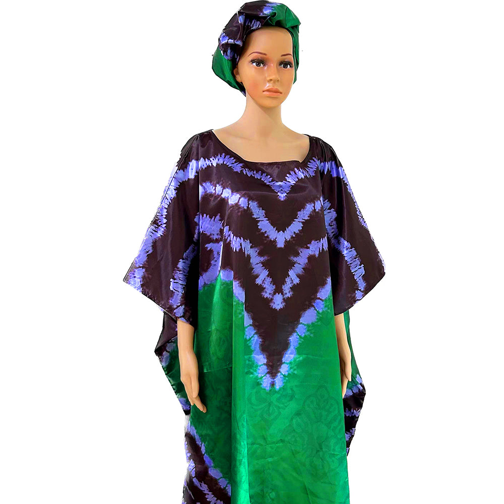 Green African Dresses For Women Traditional Clothing Original Riche Dashiki Rob image 4