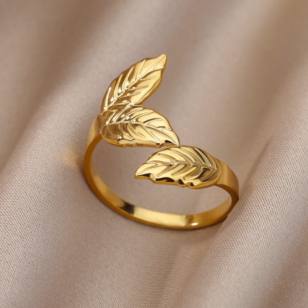 Stainless Steel Rings for Women Aesthetic Sunflower Gold Plated Wedding Couple image 24