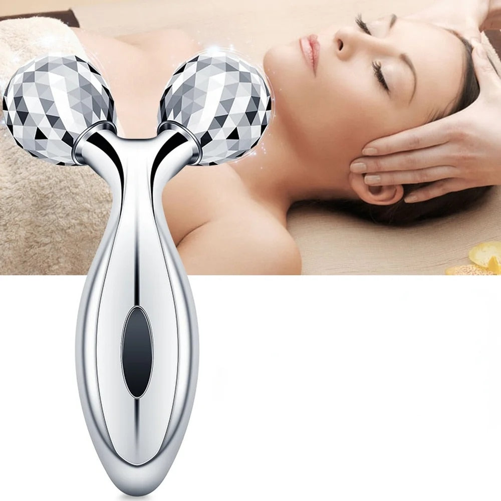 3D Roller Massager Face Massage Y Shape 360 Rotate Thin Face Body Shaping Relax image 4