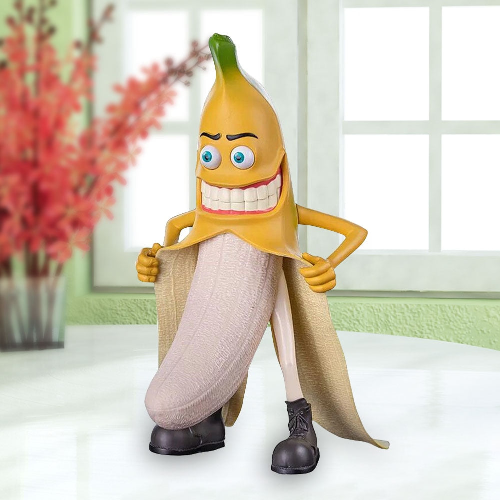 Evil Banana Statues Trick Toys Resin Figurine Art Crafts Desk Tabletop Sculpture image 1