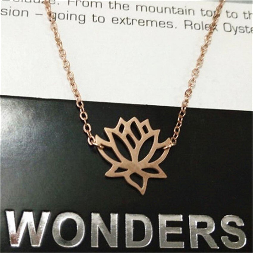 Fashion Buddhism Gold Color Chain Flower Lucky Yoga OM Lotus Bracelets For image 2