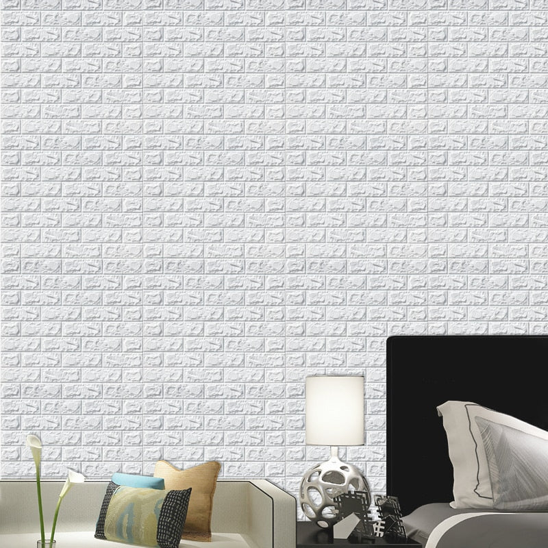10pcs 3D Wall Sticker Imitation Brick Bedroom Christmas Home Decoration Waterpr image 9