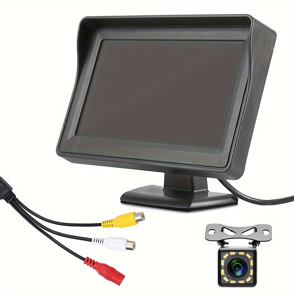 Car Rear View Backup Camera Kit Monitor with Reverse Camera LED Night Vision Pa image 5