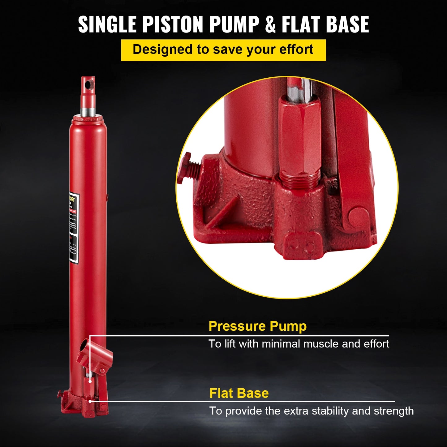 VEVOR Hydraulic Jack 3 /4/8/12 Ton Car Hydraulic Long Ram Jack Manual Engine Li image 9