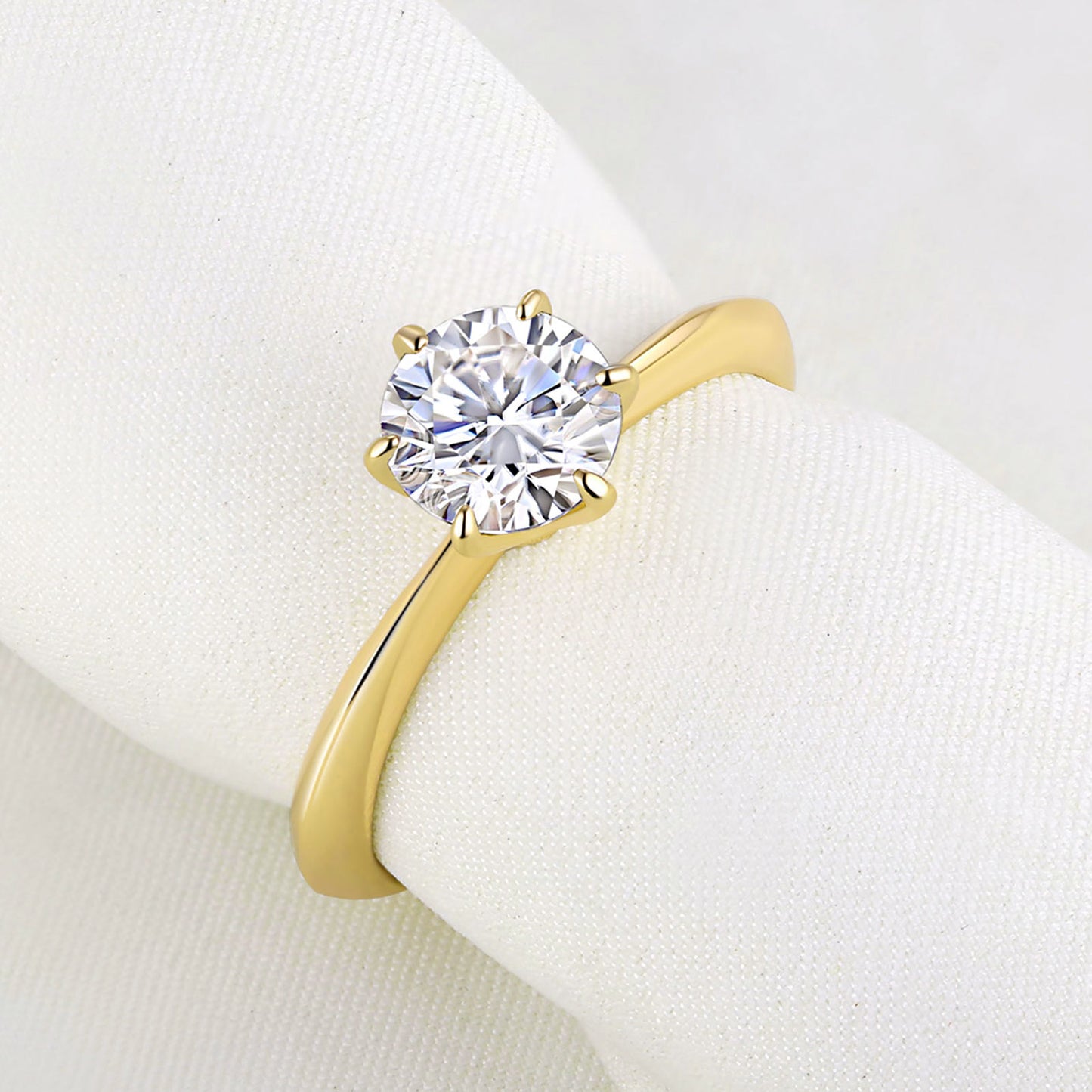 Newshe Yellow & Rose Gold Solid 925 Sterling Silver Wedding Engagement image 1
