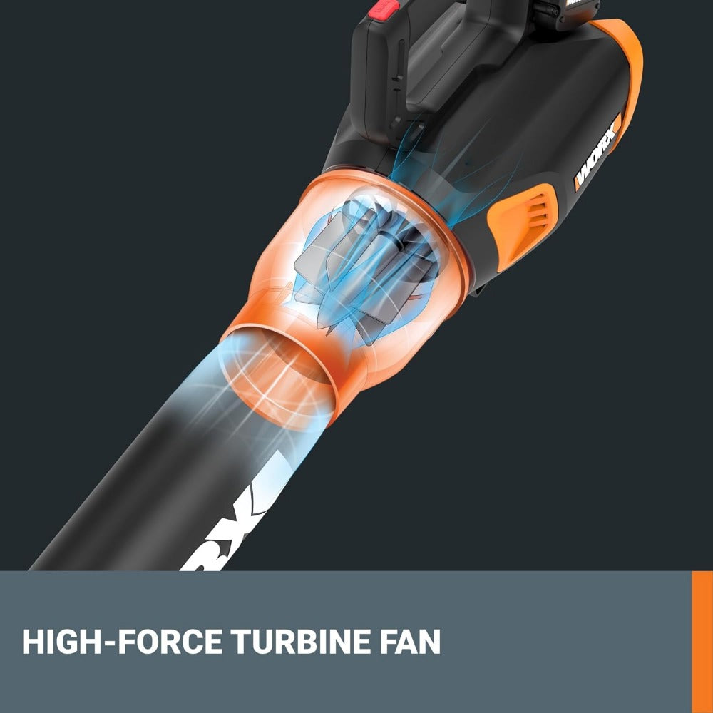Worx 40V Turbine Leaf Blower Cordless with Battery and Charger, Brushless Motor image 2