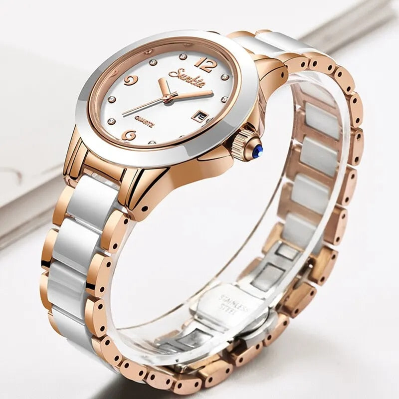 Fashion Women Watch Rose Gold Ladies Bracelet Watches Girl Reloj Mujer 2023 New image 6