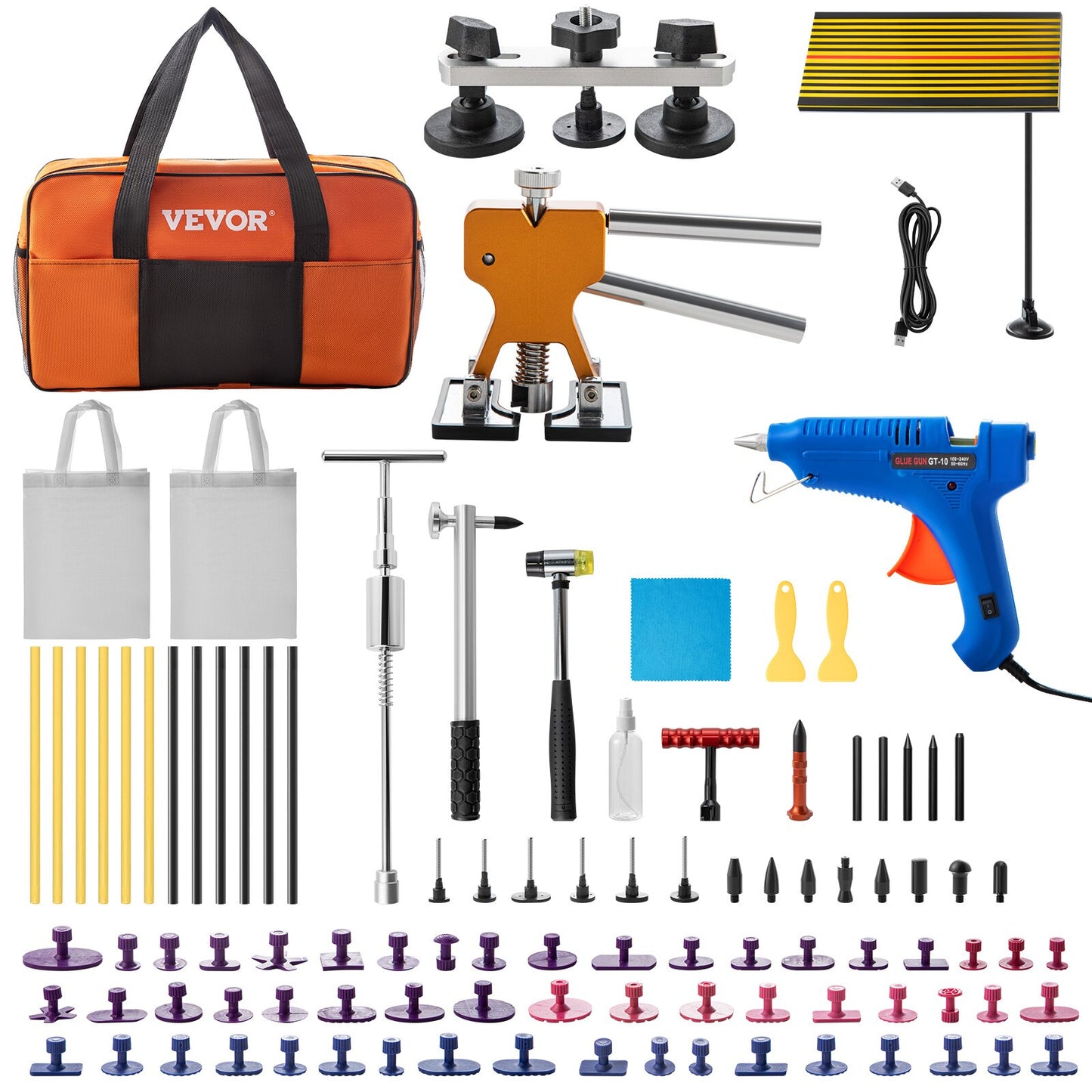 VEVOR Car Paintless Dent Repair Tools 53/60/69/74/89/98 Pcs Automotive Suction image 5