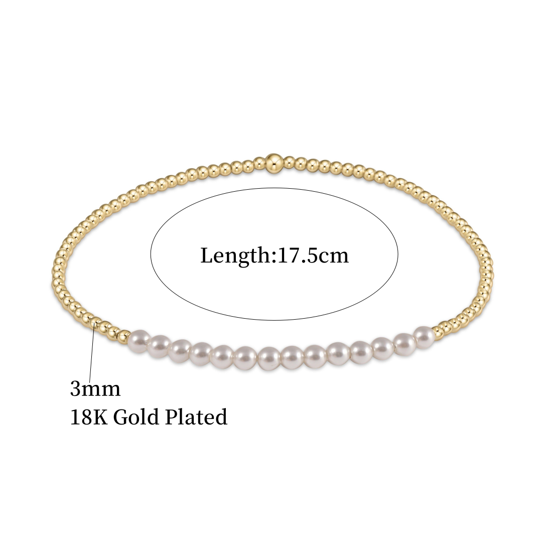 Vlen Stackable Cross Bracelet Christian Jewelry Gold Color 18 K Ball Beads Brac image 2