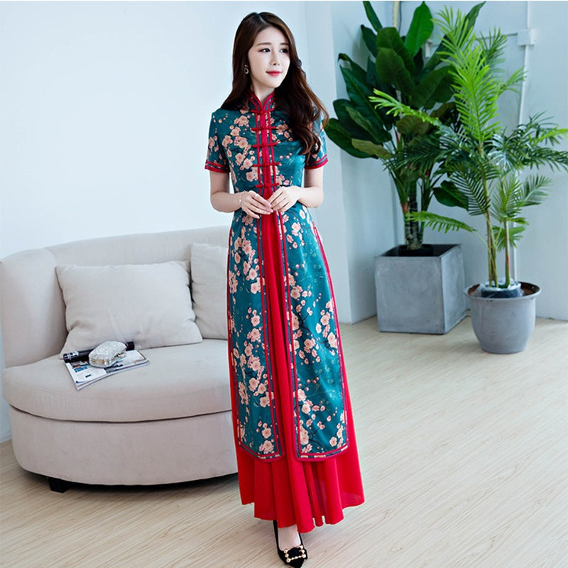 Cheongsam Chinese Oriental Dresses 2019 Prom Elegant Japanese Yukata Kimonos Fe image 3