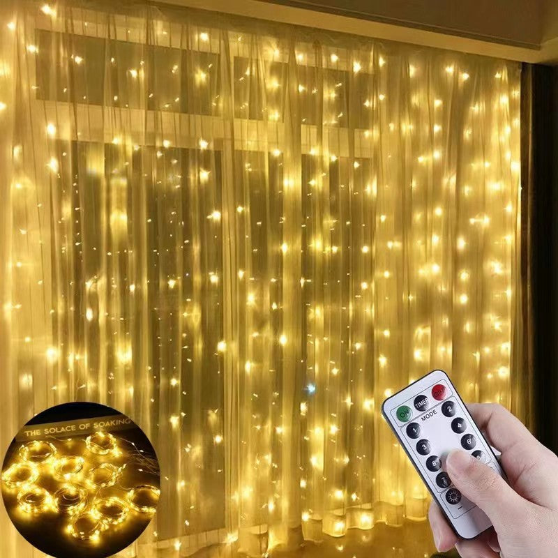 LED Curtain String Lights Christmas Garland Decor Fairy Light 8 Modes USB Remot image 5