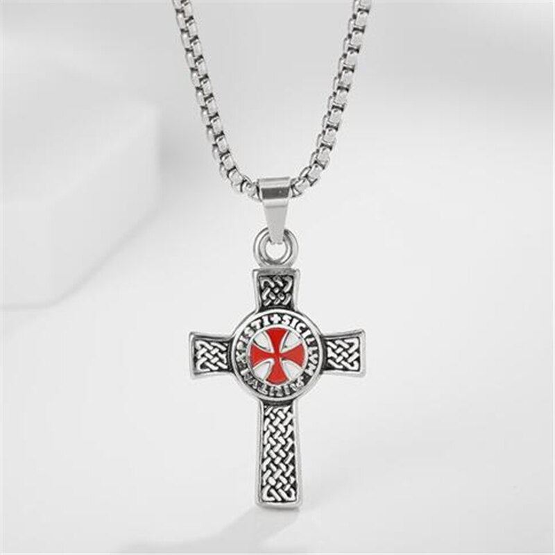 Christian Jesus Crucifix Men Necklace Gold Plated Cross Religious Pendant Neckl image 4