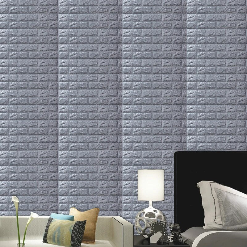 10pcs 3D Wall Sticker Imitation Brick Bedroom Christmas Home Decoration Waterpr image 4