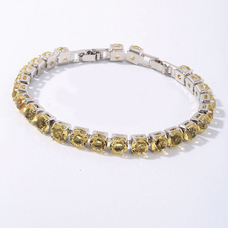 MxGxFam ( 20 cm x 6 mm ) Promotion Gold Plated 18 k Multiple Colors Powder Zirc image 5