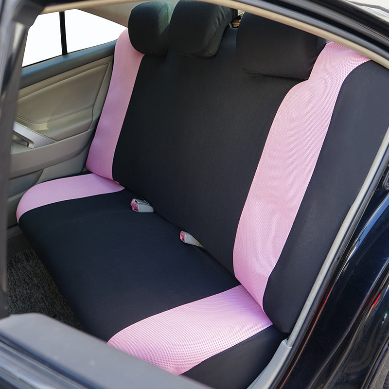 Embroidery Car Seat Covers Polyester Fabric with Airmesh Cloth Universal Size F image 3