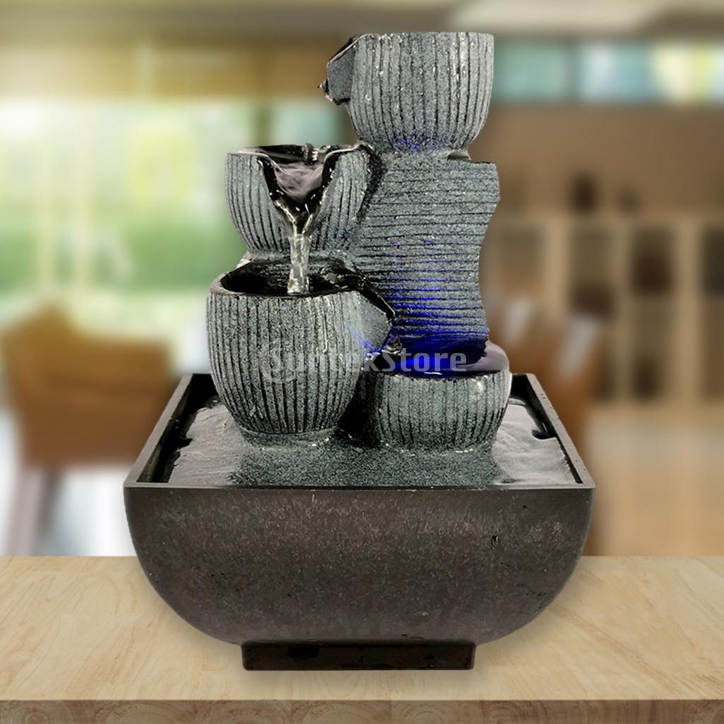 Relaxation Indoor Tabletop Fountain Water Fountain Desktop Decor EU/US Plug image 4