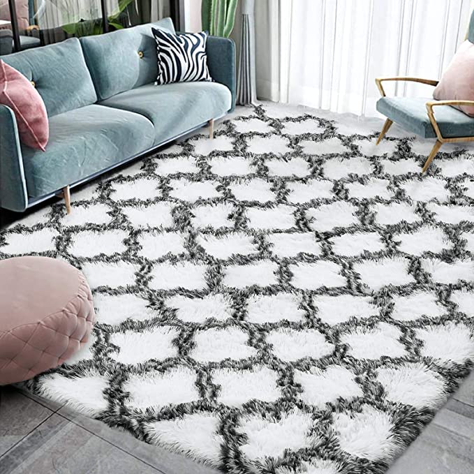 Large Shag Area Rugs for Bedroom Super Soft Plush Fluffy Carpets Living Room Ru image 3