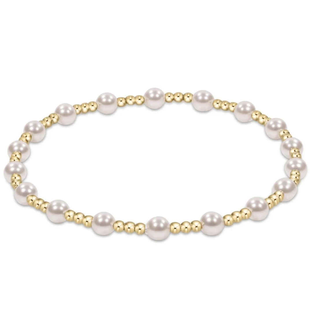 CCGOOD Pearl Bracelet Summer Stackable Jewelry 18 K Gold Plated Ball Beads Stra image 1