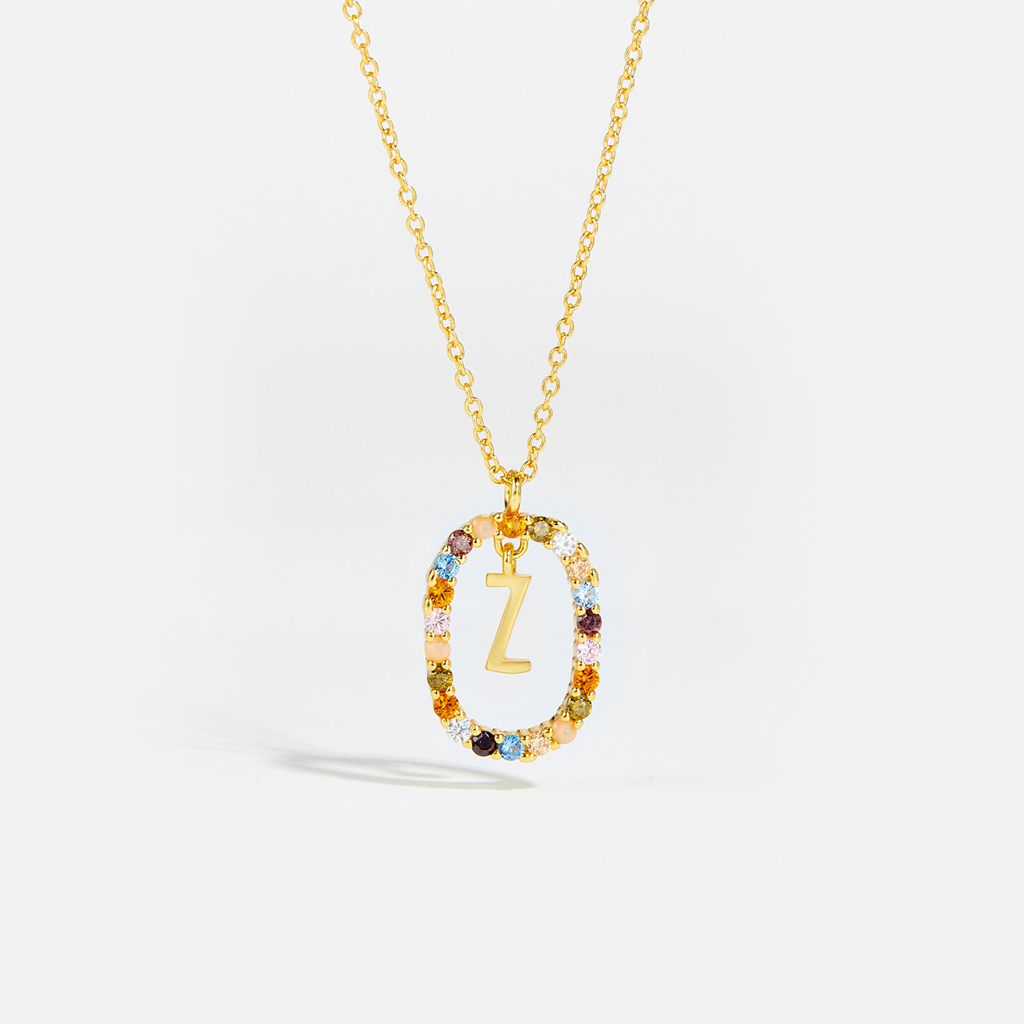 ANDYWEN 925 Sterling Silver Gold Letters A - Z Initial M S C K Alphabet Penden image 14