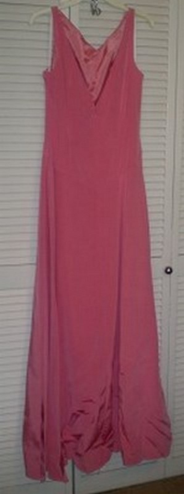 Watters & Watters Women Dress Crepe Pink Sleeveless Full-Length Size 8 image 1