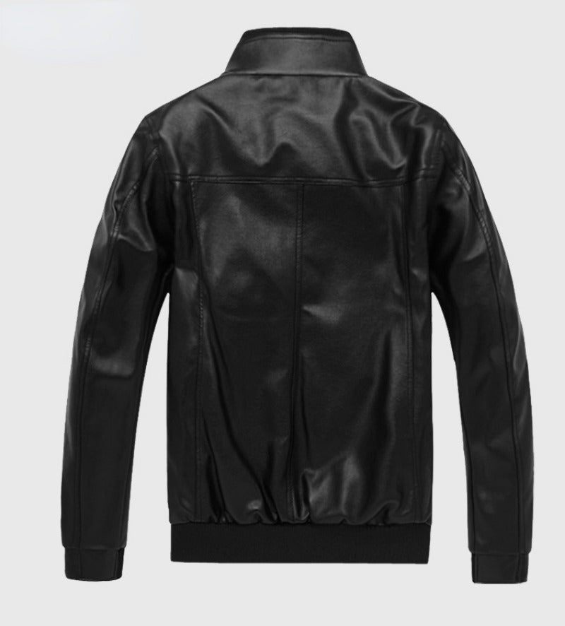 2023 Spring Autumn and Winter Mens coats Slim Fit Motorcycle Mens Leather Jack image 2