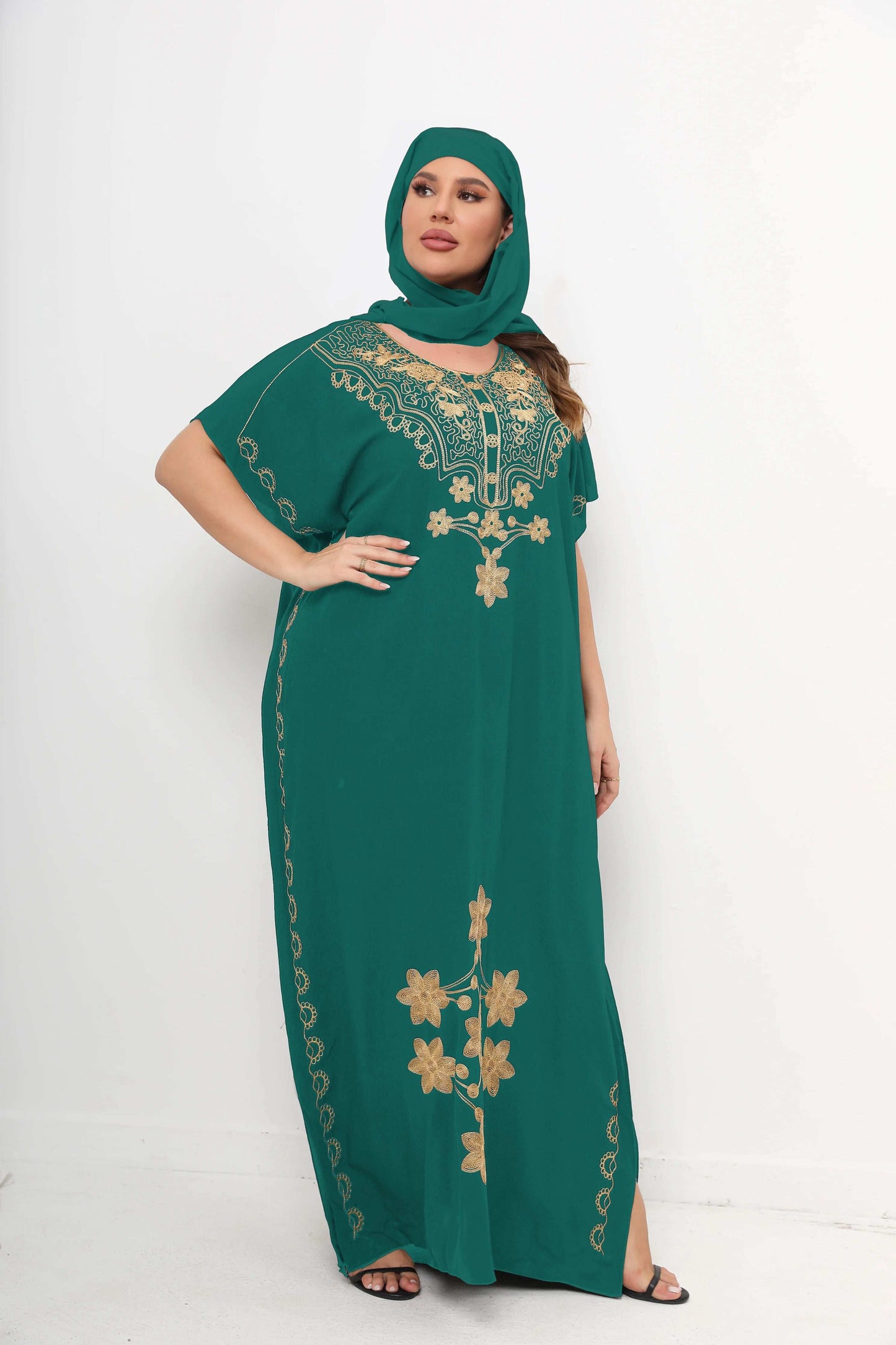 New African Plus Size Women Dashiki Abaya 100% Cotton Maxi Dresses For Women Sh image 7