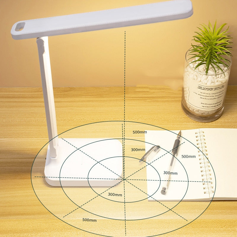 4000mAh Chargeable Folding table lamp eye protection touch dimmable LED lamp be image 2