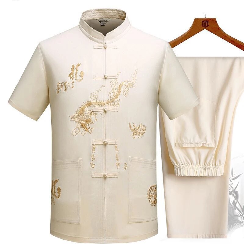 Chinese Traditional Tang Clothing Kung Fu Suit Fashion Casual Embroidery T-shir image 6