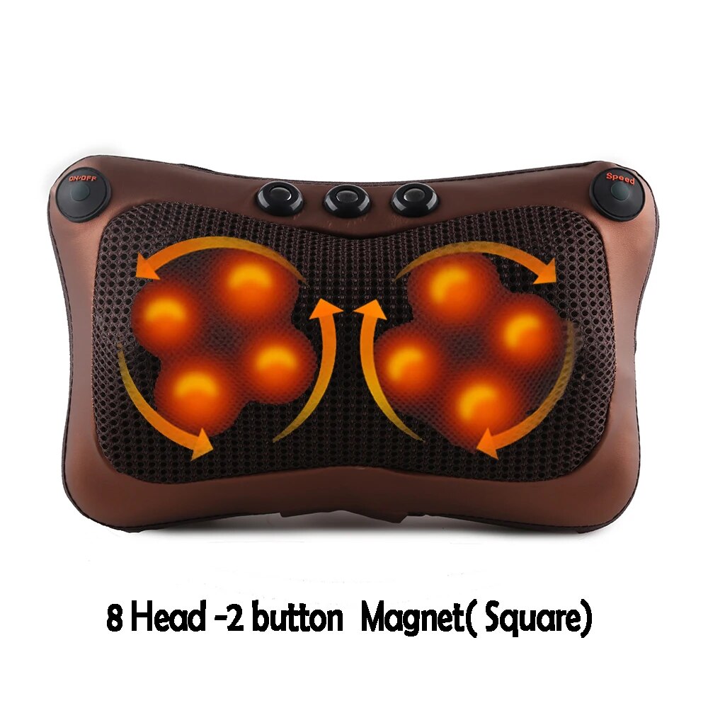 Head Massager Car Home Cervical Shiatsu Massage Neck Back Waist Body Electric M image 4