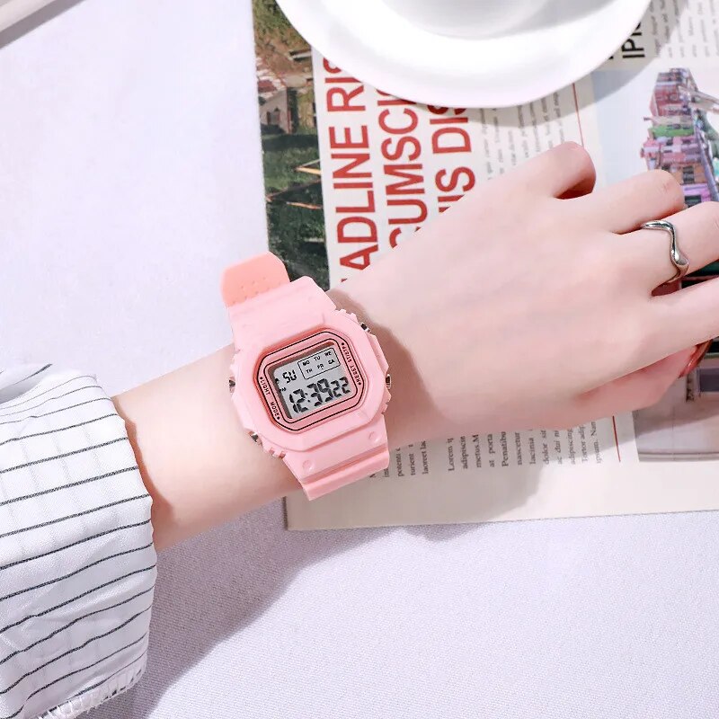 Fashion Men Women Watches Gold Casual Transparent Digital Sport Watch Lover's G image 7