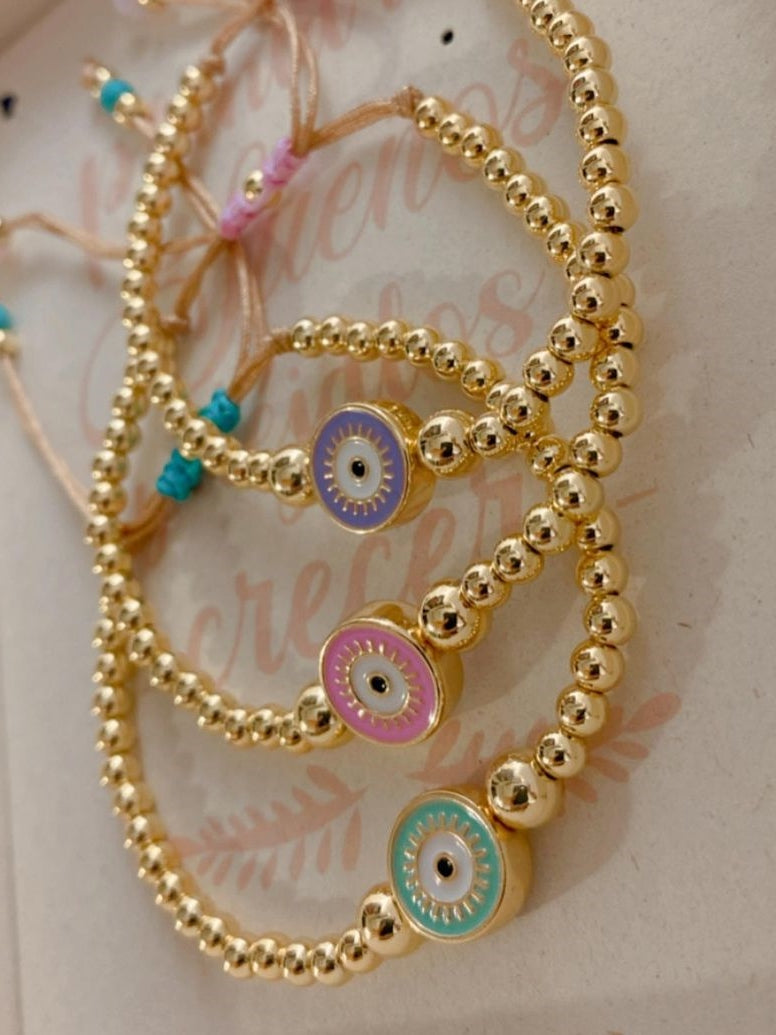 KKBEAD Fashion Evil Eye Bracelet Jewelry for Women 18 K Gold Plated Waterproof image 3