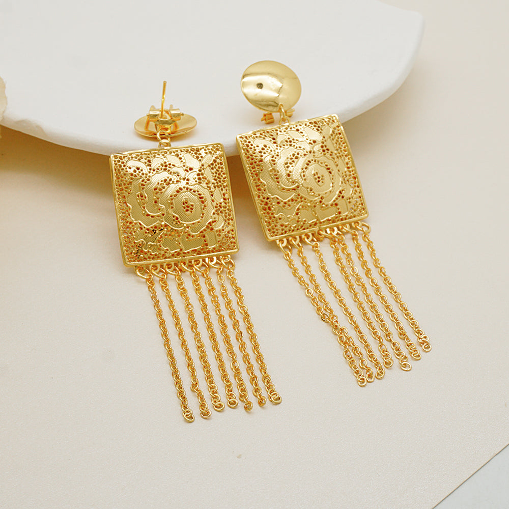 Fashion Gold Color Ethiopian Jewelry Set Bride Dubai Jewelry Set Wedding Arab A image 3