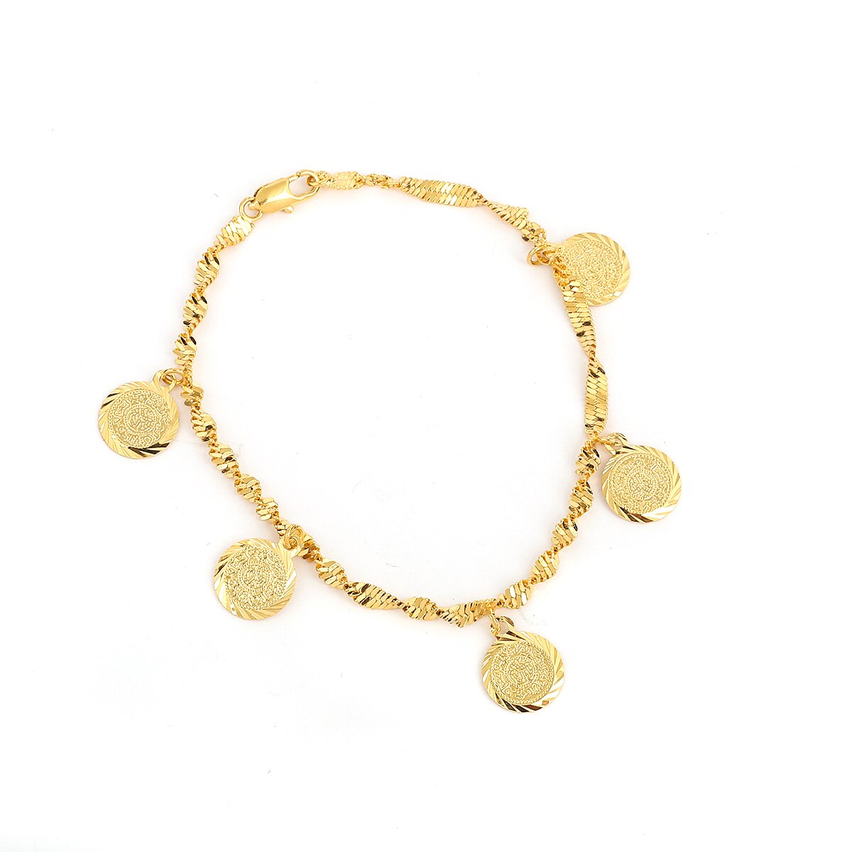 Trendy Money Coin Bracelet Gold Color Islamic Muslim Religious Coins Bracelet image 9