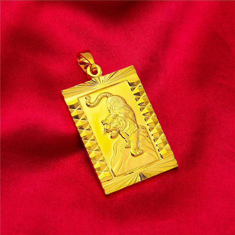 18 K Yellow Gold Color Dragon Pendant for Men Women Jewelry Women's Wedding Eng image 5