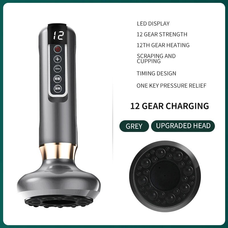 Tricolor Electric Massager GuaSha Anti Cellulite Vacuum Suction Cup Beauty Hea image 4