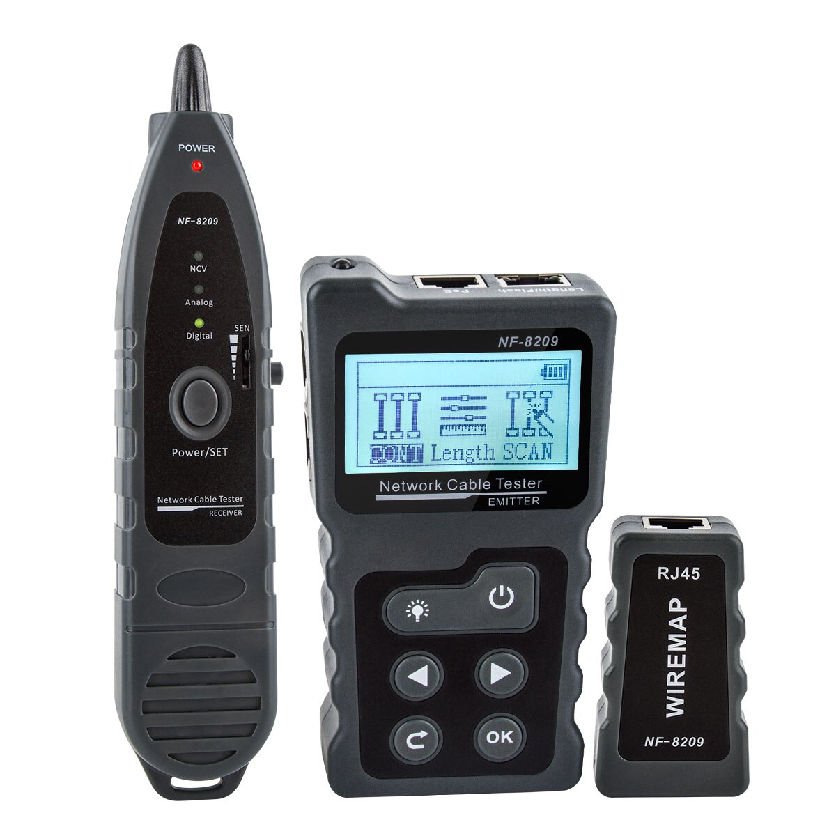 NOYAFA NF-8209 Cable Tracker Lan Display Measure Tester Network Tools LCD Displ image 0