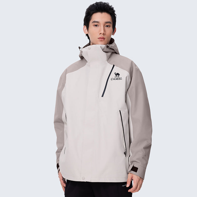 GOLDEN CAMEL Outdoor Hiking Jackets for Men Three-in-One Waterproof Fleece Jack image 9