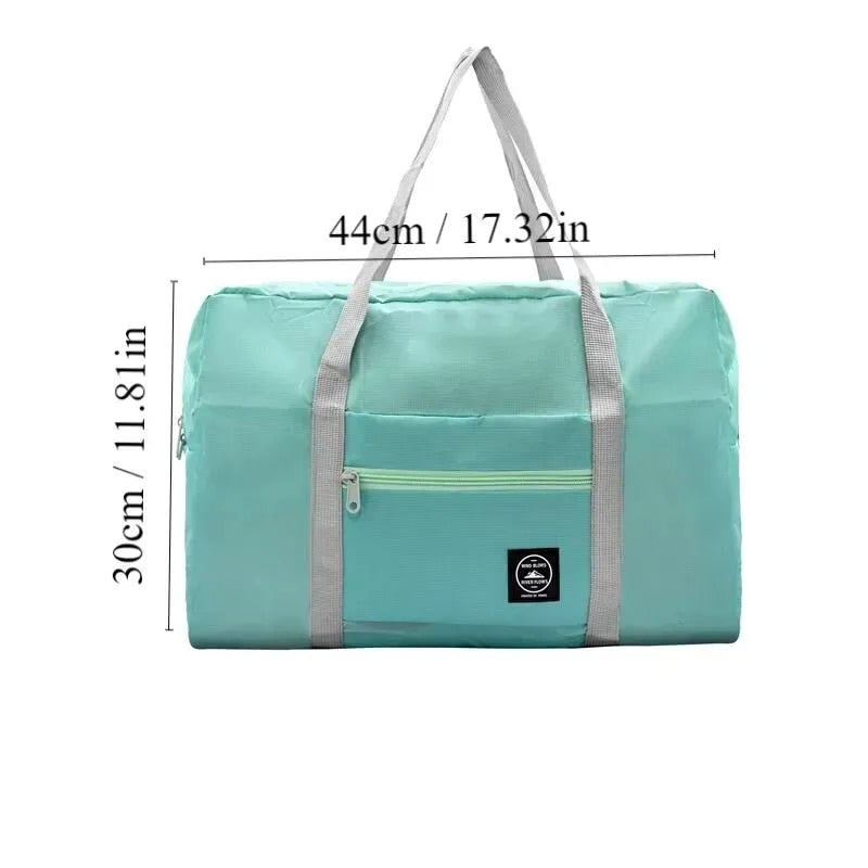 1Pc Red/Navy/Green Multifunctional Folding Travel Bag Single Shoulder Hand Lugg image 1