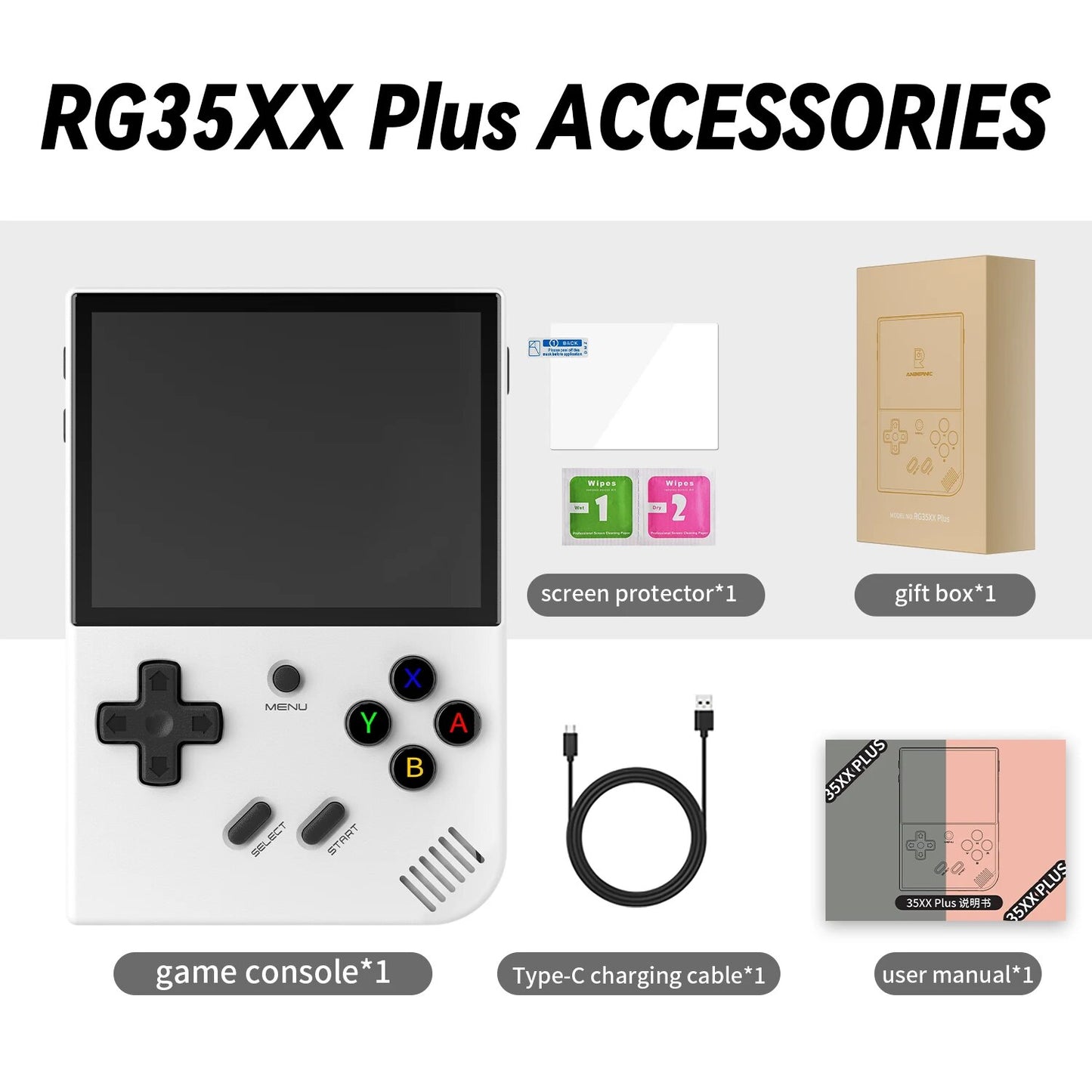 ANBERNIC RG35XX/RG35XX PLUS Handheld Game Player 3.5¬³ IPS 640*480 Screen Porta image 5